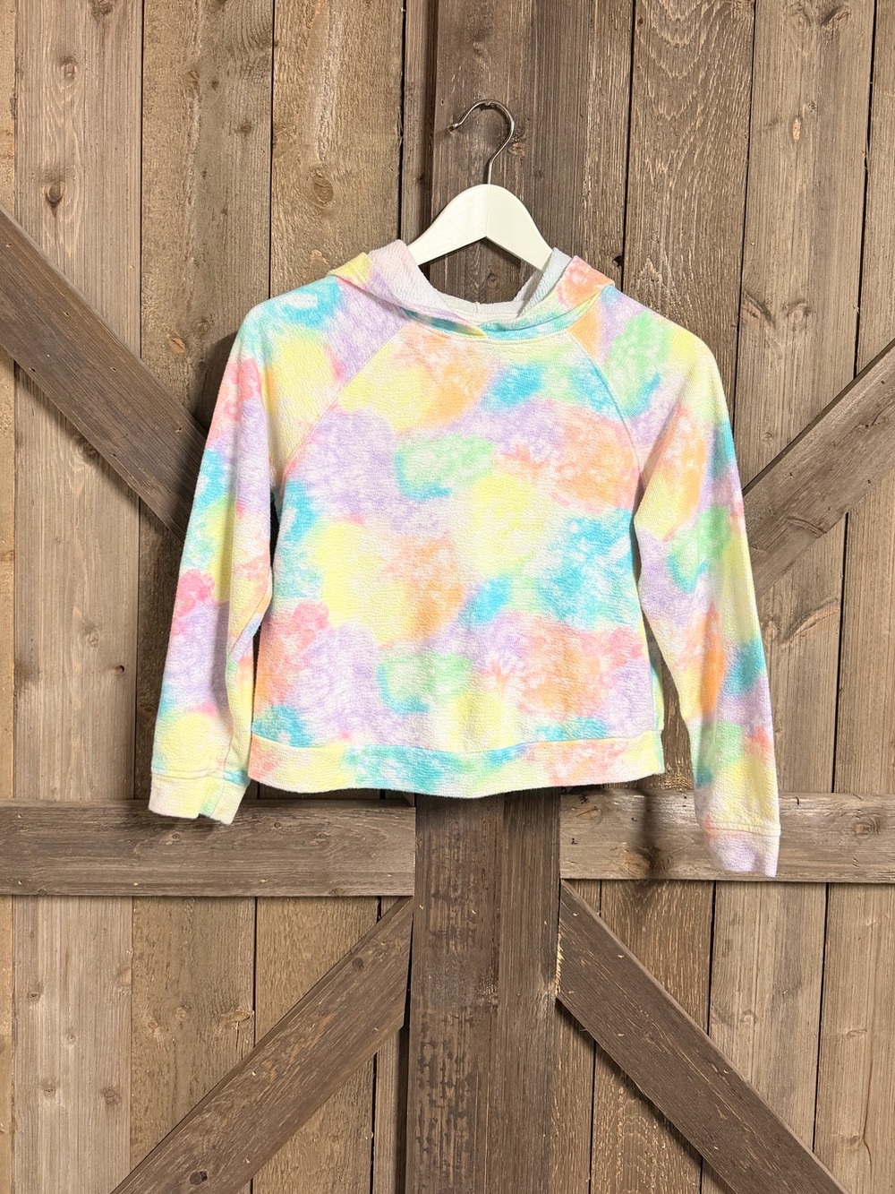 Cat & Jack Pastel Tie-Dye Hooded Pullover - Yellow, Blue, Pink, Purple, Orange